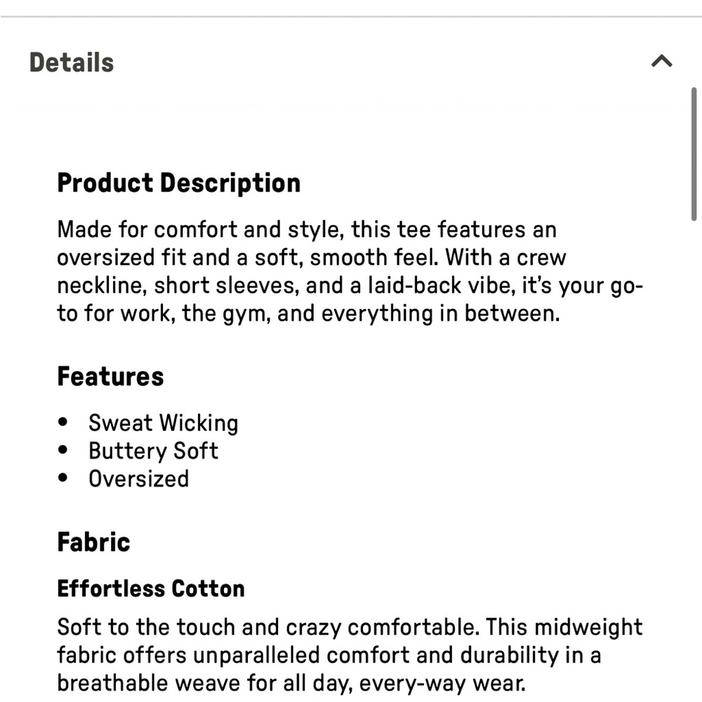 Fabletics The Effortless Oversized Tee (Regular F… - image 3